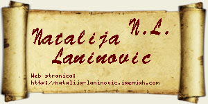Natalija Laninović vizit kartica